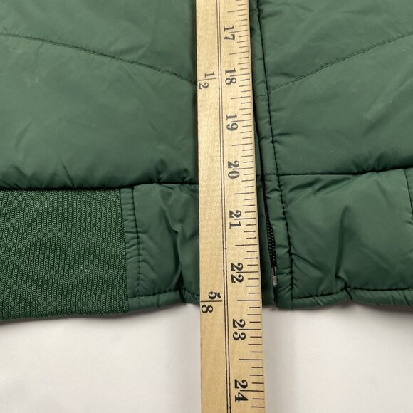 Oregon Ducks Puffer Vest Men’s M Green Full Zip Sleeveless Zip Pockets - Picture 4 of 7